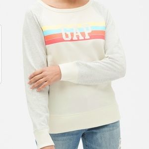 CHEST-STRIPE LOGO PULLOVER SWEATSHIRT